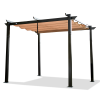 Outdoor Retractable Pergola with Weather-Resistant Canopy Aluminum Garden Pergola Patio Grill Gazebo for Courtyard