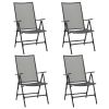 Folding Mesh Chairs 4 pcs Steel Anthracite