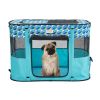 VEVOR Foldable Pet Playpen, 32'' x 24'' x 22'' Portable Dog Playpen, Crate Kennel for Puppy, Dog, Cat, Waterproof 600D Oxford Cloth, Removable Zipper,