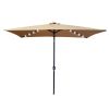 Outdoor Patio Umbrella 10 Ft x 6.5 Ft Rectangular Market Table Umbrella with Crank and Push Button Tilt