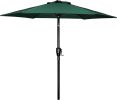 Simple Deluxe 7.5' Patio Outdoor Table Market Yard Umbrella with Push Button Tilt/Crank, 6 Sturdy Ribs for Garden, Deck, Backyard, Pool, 7.5ft, Green