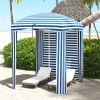 Outdoor Umbrella-Blue White