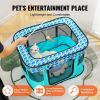 VEVOR Foldable Pet Playpen, 32'' x 24'' x 22'' Portable Dog Playpen, Crate Kennel for Puppy, Dog, Cat, Waterproof 600D Oxford Cloth, Removable Zipper,