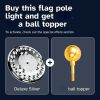 Deluxe Flag Pole Light Solar Powered - 1300 Lumen Solar Light for Flagpole - Light Up American Flag Outdoor with Solar Flag Pole Light from Dusk to Da