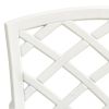 Patio Chairs 4 pcs Cast Aluminum White