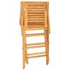 Folding Patio Chairs 2 pcs 22"x24.8"x35.4" Solid Wood Teak