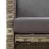 Patio Chairs with Cushions 4 pcs Poly Rattan Gray