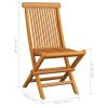 Patio Chairs with Red Cushions 6 pcs Solid Teak Wood