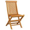 Patio Chairs with Red Cushions 6 pcs Solid Teak Wood