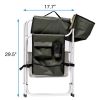 2-piece Padded Folding Outdoor Chair with Side Table and Storage Pockets,Lightweight Oversized Directors Chair for indoor, Outdoor Camping, Picnics an