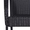 Stackable Patio Chairs 2 pcs Poly Rattan Black