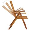 Folding Patio Chairs 8 pcs Solid Acacia Wood