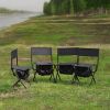 4-piece Folding Outdoor Chair with Storage Bag, Portable Chair for indoor, Outdoor Camping, Picnics and Fishing,Grey