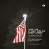 Deluxe Flag Pole Light Solar Powered - 1300 Lumen Solar Light for Flagpole - Light Up American Flag Outdoor with Solar Flag Pole Light from Dusk to Da