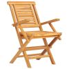 Folding Patio Chairs 2 pcs 22"x24.8"x35.4" Solid Wood Teak