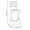 Folding Patio Bar Stools 2 pcs Solid Wood Acacia