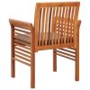 Patio Dining Chairs with Cushions 2 pcs Solid Acacia Wood