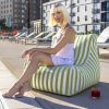 Jaxx Ponce Outdoor Bean Bag Chair, Lime Stripes