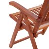 Folding Patio Chairs 6 pcs Solid Acacia Wood