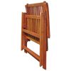 Folding Patio Chairs 6 pcs Solid Acacia Wood