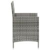 Patio Chairs with Cushions 2 pcs Poly Rattan Gray