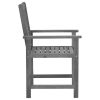 Patio Chairs with Cushions 4 pcs Gray Solid Acacia Wood