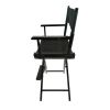 Casual Home Director's Chair ;  Black Frame/Black Canvas ;  Suitable for adults;  foldable style;   2pcs/set populus