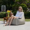 Jaxx Juniper Outdoor Bean Bag Patio Chair, Taupe Stripes