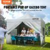 VEVOR 10x10 FT Pop up Canopy with Removable Sidewalls, Instant Canopies Portable Gazebo & Wheeled Bag, UV Resistant Waterproof, Enclosed Canopy Tent f