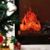 1pc, Decorative Decorations For Halloween And Christmas Parties 3D Three-dimensional Flame Halloween Flame Music Party Flame Decoration Camping Campfi