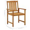 Patio Chairs 8 pcs Solid Acacia Wood