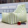 Jaxx Juniper Outdoor Bean Bag Patio Chair, Lime Stripes