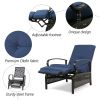 Outdoor Recliner Adjustable Patio Reclining Lounge Chair with Olefin Cushion