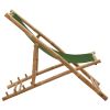 Deck Chair Bamboo and Canvas Green