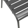 Patio Chairs 4 pcs Slatted Design Steel Dark Gray