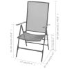 Stackable Patio Chairs 2 pcs Steel Gray