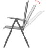 Stackable Patio Chairs 2 pcs Steel Gray