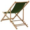 Deck Chair Bamboo and Canvas Green