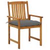 Patio Chairs with Cushions 4 pcs Solid Acacia Wood