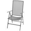 Stackable Patio Chairs 2 pcs Steel Gray