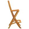 Folding Patio Bar Stools 2 pcs Solid Wood Acacia