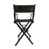 Casual Home Director's Chair ;  Black Frame/Black Canvas ;  Suitable for adults;  foldable style;   2pcs/set populus