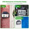 Christmas Solar Address Sign IP55 Waterproof Colorful House Numbers Plaque Wall Mounted LED Address Sign with 9 Lighting Modes Remote Control for Yard