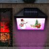 Christmas Solar Address Sign IP55 Waterproof Colorful House Numbers Plaque Wall Mounted LED Address Sign with 9 Lighting Modes Remote Control for Yard