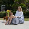 Jaxx Juniper Outdoor Bean Bag Patio Chair, Navy Stripes