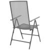 Stackable Patio Chairs 2 pcs Steel Gray