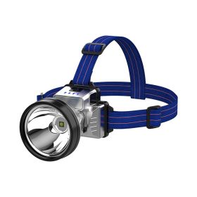 Rechargeable High Bright LED Headlamp with 3 Light Modes Support (Color: Silver & Blue, Type: Headlamp)