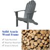 Wooden Outdoor Lounge Chair with Ergonomic Design for Yard and Garden