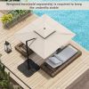 9.5 Feet Cantilever Patio Umbrella with 360¬∞ Rotation and Double Top