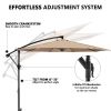 10 ft. Steel Cantilever Offset Outdoor Patio Umbrella with Crank Lift